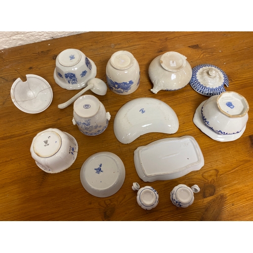 377 - Quantity of Blue and White Ceramics including Tableware, some AF