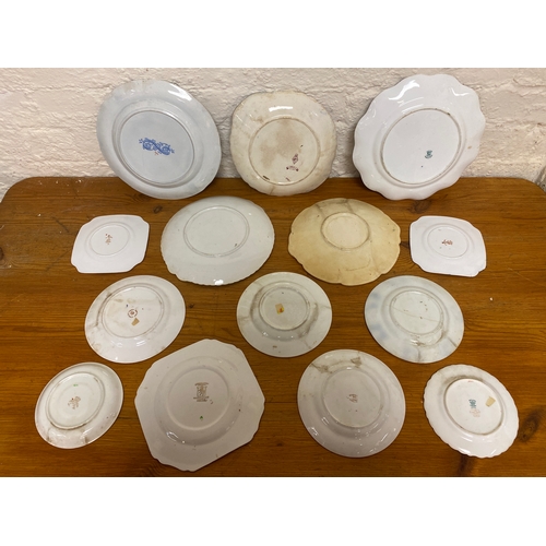 375 - Quantity of Vintage and Antique Plates to include 19th century Ridgway Japan Opaque Plate