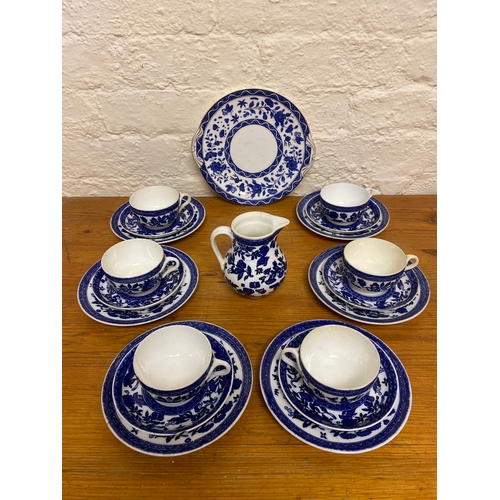 371 - C.1930’s Coalport Blue and White Part Teaset, some AF