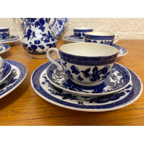 371 - C.1930’s Coalport Blue and White Part Teaset, some AF