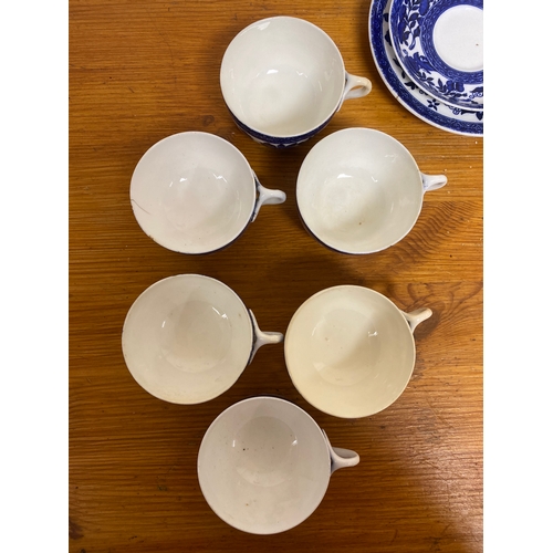 371 - C.1930’s Coalport Blue and White Part Teaset, some AF