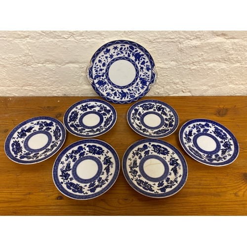 371 - C.1930’s Coalport Blue and White Part Teaset, some AF