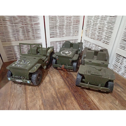 310 - Collection of 3 Jeep Vehicles to Suit 'Action Man' Type Figures