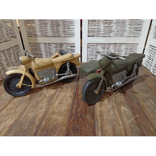 312 - 2 x Cherilea Toys Motorcycle/Sidecar to Suit 'Action Man' Type Figures