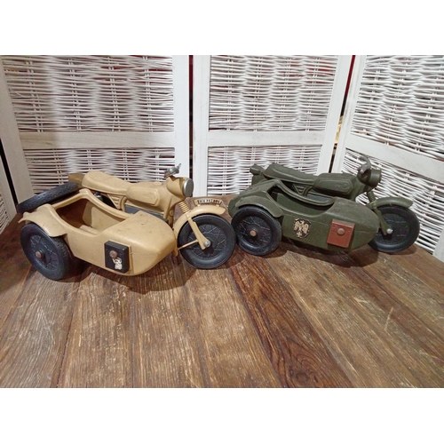 312 - 2 x Cherilea Toys Motorcycle/Sidecar to Suit 'Action Man' Type Figures