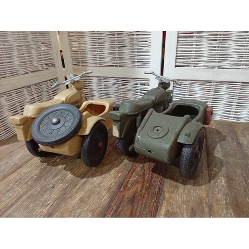 312 - 2 x Cherilea Toys Motorcycle/Sidecar to Suit 'Action Man' Type Figures