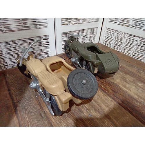 312 - 2 x Cherilea Toys Motorcycle/Sidecar to Suit 'Action Man' Type Figures