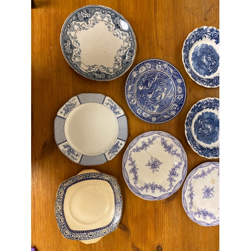 343 - Quantity of Blue and White Ceramic Playes and Dishes to include Booths