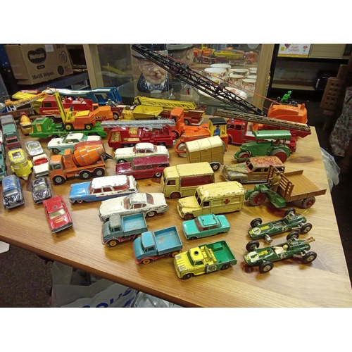 242 - Large Lot of Playworn Diecast Vehicles to Include Dinky, Corgi, Matchbox