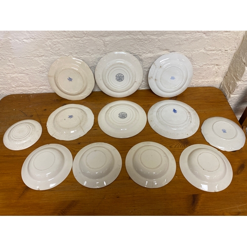 345 - Quantity of Mixed Blue and White Ceramic Plates