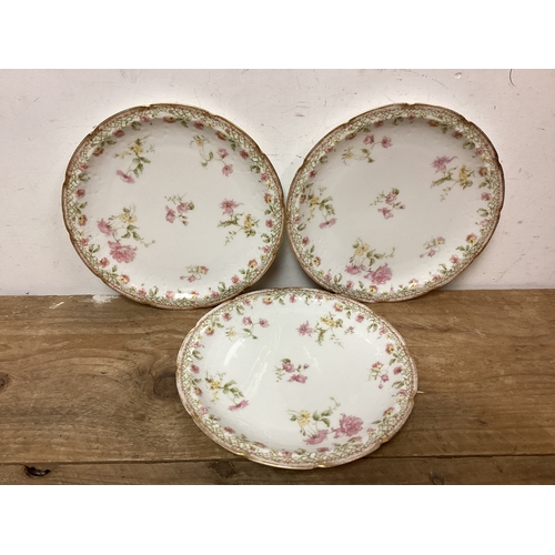 340 - Haviland & Limoges France J L Carter Cake Side Plates 21.5 cm diameter