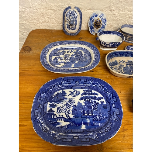 355 - Collection of Blue and White Ceramics to include 19th Century Bowl