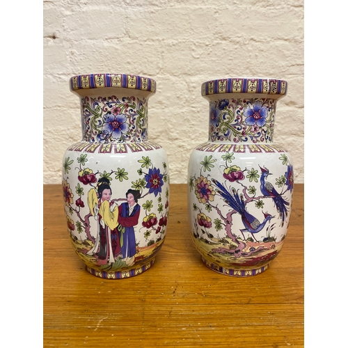 348 - Pair of Contemporary Oriental Vases, maker unknown