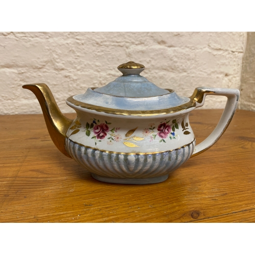 322 - 1950’s Georgian Gibson Blue Lustreware Teapot