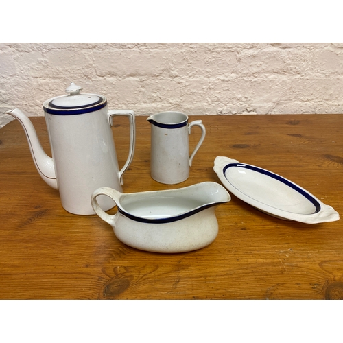 329 - Blue and White Serveware