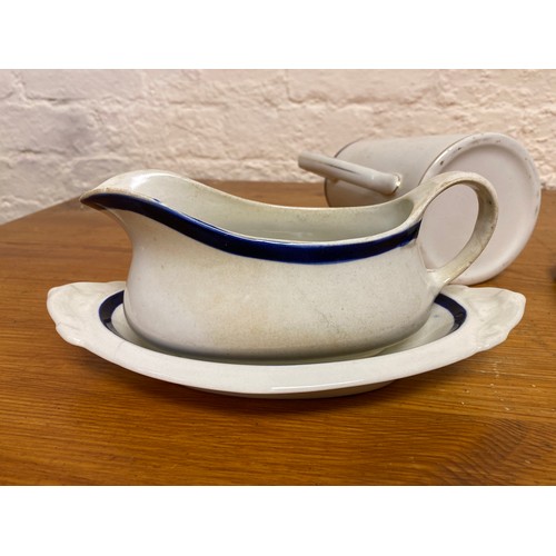 329 - Blue and White Serveware