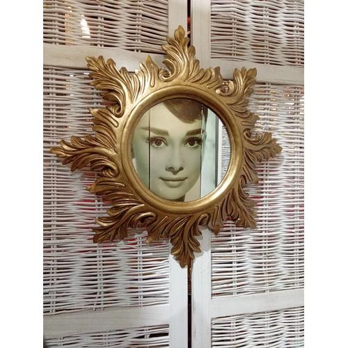 57 - Resin Moulded Gilt Frame Mirror. App 8