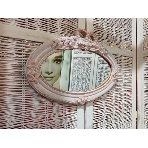54 - Resin Framed Oval Mirror. App 19