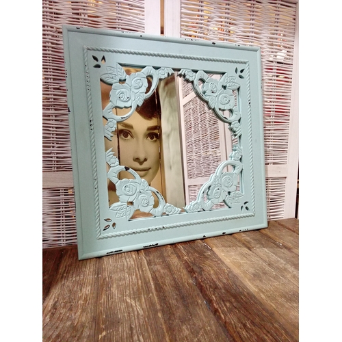 56 - 'Shabby Chic' Style Wooden Framed Mirror. App 19