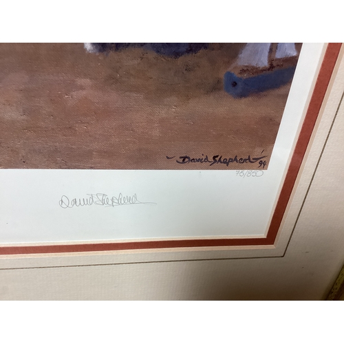 1 - David Shepherd Limited Edition Framed Print 73 of 850 Signed 1994 But Teddy Doesn't Need a Ticket 69... 