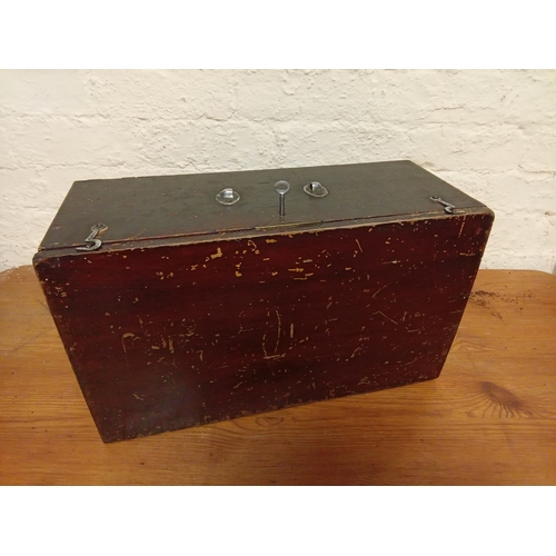 532 - Hand Made Engineers Tool Box c/w Contents & Key