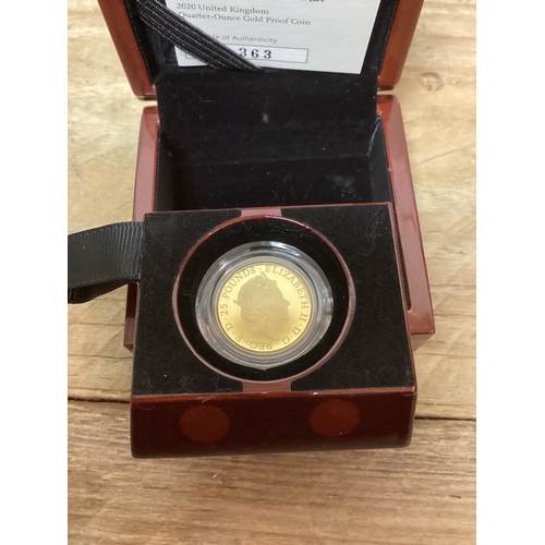 283 - The Royal Mint Quarter Ounce Gold Proof Coin Lunar Year of the Rat No.363 Shengxiao Collection Boxed... 