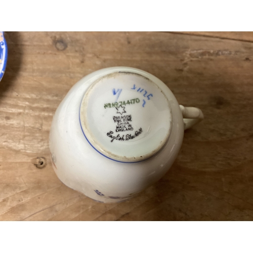 200 - Paragon Fine Bone China English Blue Bell Part Set with Star Back Stamp Circa 1923 to 1933