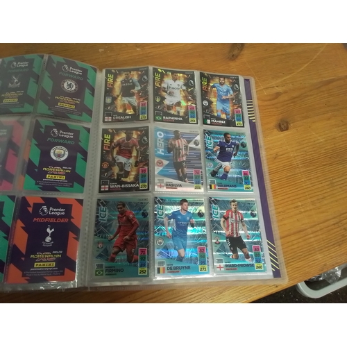 35 - Premier league Trading cards 21/22. Collectors binder part complete.