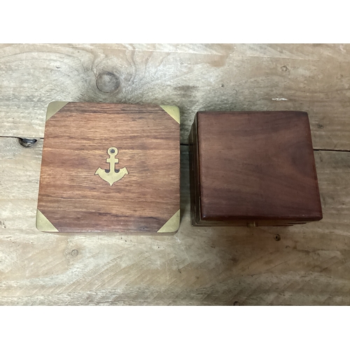 50 - Vintage Sextent & Mariners Compass both in Wooden Presentation Boxes