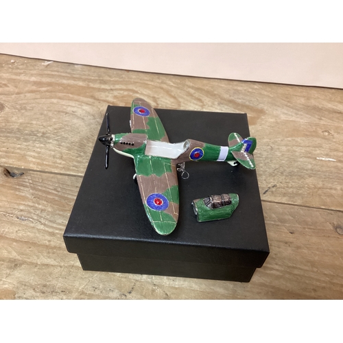 34 - Treasured Trinkets by Juliana Boxed Spitfire Aroplane Trinket Pot