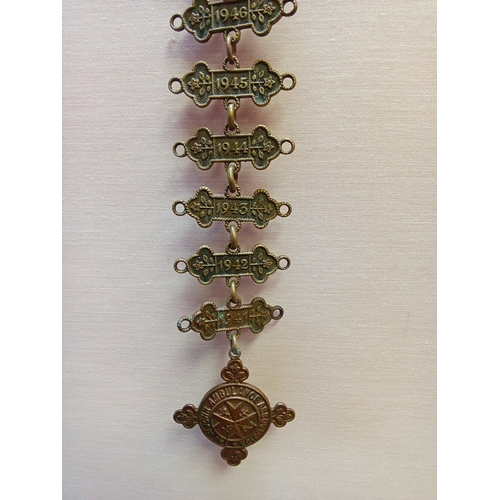 43 - St John Ambulance Association Member Medal & Date Bars from 1941-1960. Only 1955 Missing