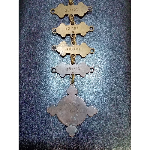 43 - St John Ambulance Association Member Medal & Date Bars from 1941-1960. Only 1955 Missing