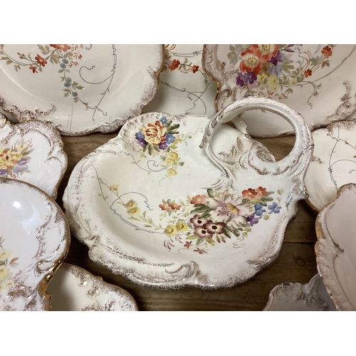 Royal Bonn Germany set of 12 Gold Rim Scalloped Floral Porcelain ...