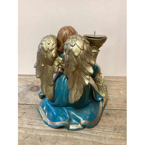 Italian Resin Angel Cherub Candle Holder 22 cm