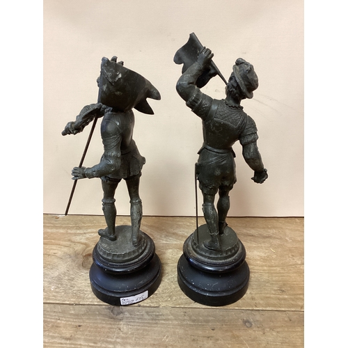 Pair of Spelter 16th Century Style Spelter Figures