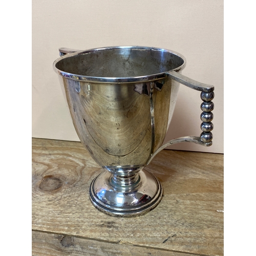 289 - 453.85g Birmingham Hallmarked Silver ‘Brownhills Homing Society’ Trophy