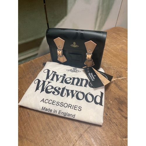 434 - Zatchels Vivienne Westwood satchel bag. Black Vivienne Westwood design. Complete with tags and dust ... 