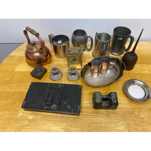 Collection of Metalware to Include Pewter, Copper & Silverplate