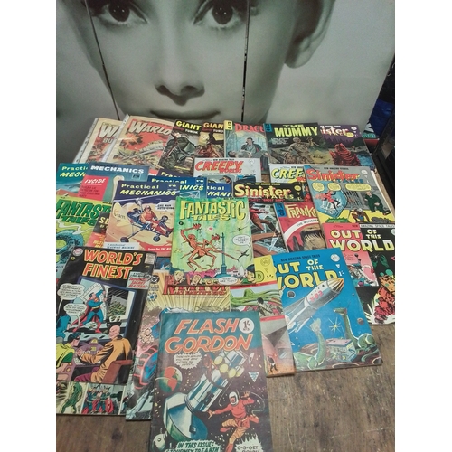 116 - Large mixed lot of vintage Reto magazines / comics from the 1960 & 70's. To include Sinister Tales, ...