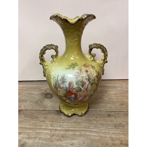 344 - Large Staffordshire Ceramic Vase - Height 30 cm