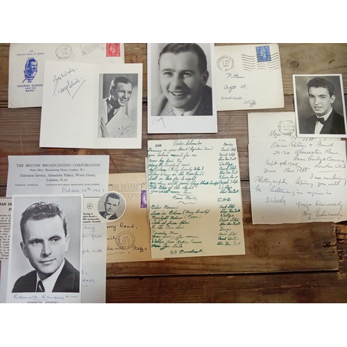 181 - Collection of Signed Photos of Band Leaders & Broadcasters From the 40's & 50's