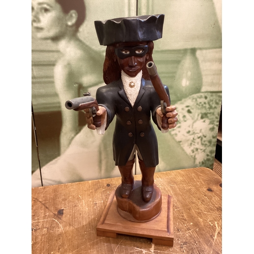 221 - Large Wooden Dick Turpin Figure 61 cm