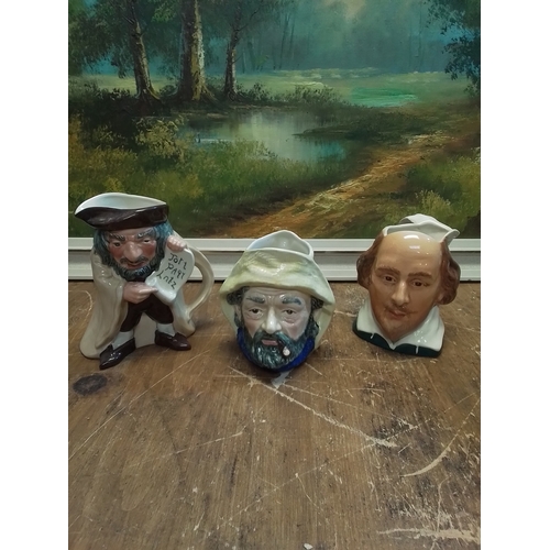 352 - Beautiful collection of Hand painted Sylvac Toby jugs to include William Shakespeare, Shylock and th... 