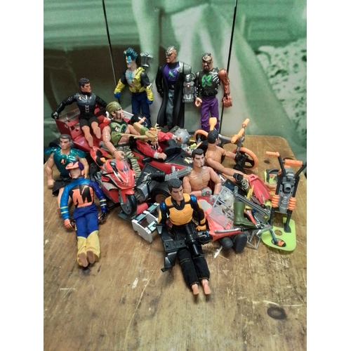 292 - Large collection of action man and villains also to include action man racing car other vehicles and... 