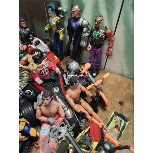 292 - Large collection of action man and villains also to include action man racing car other vehicles and... 