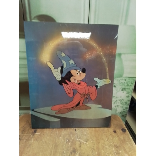 26 - Framed picture of Disney mickey mouse from fantasia height 74 cm, width 59 cm,