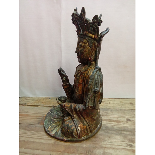 245 - Chinese Hollow Cast Bronze Figure of Guanyin. Believed to be 19th Century. App. 30cm High