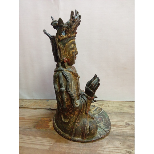 245 - Chinese Hollow Cast Bronze Figure of Guanyin. Believed to be 19th Century. App. 30cm High