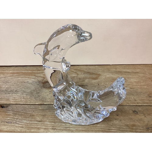 272 - Waterford Crystal Dolphins - Height 19 cm