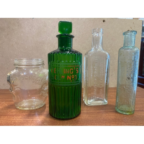 274 - Chemist Bottles including Fehlings Solution Bottle with Stopper